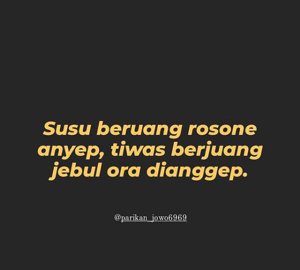 Pantun Bahasa Jawa yang kocak dan bikin cengar cengir